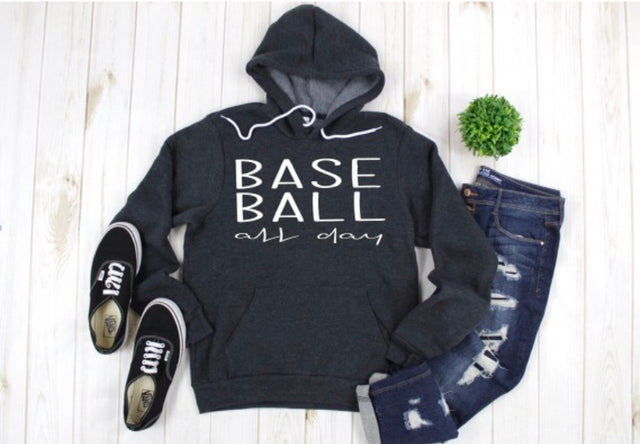 BaseBall all day hoodie sweatshirt