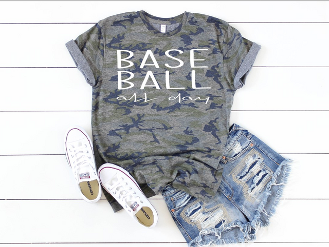 BASEBALL ALL DAY CAMO TEE